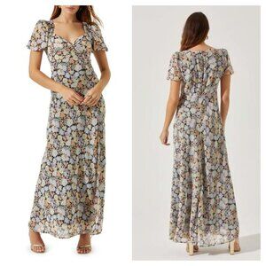 Astr Floral Maxi Dress - Multicolor